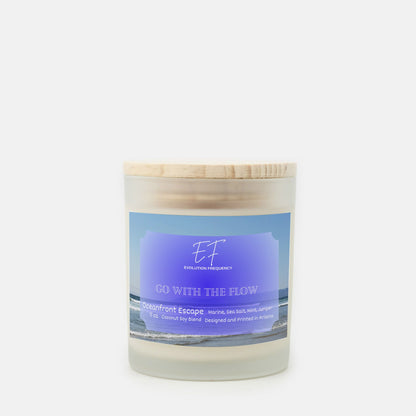 Oceanfront Escape - Luxury Candle Frosted Glass (Hand Poured 11 oz)