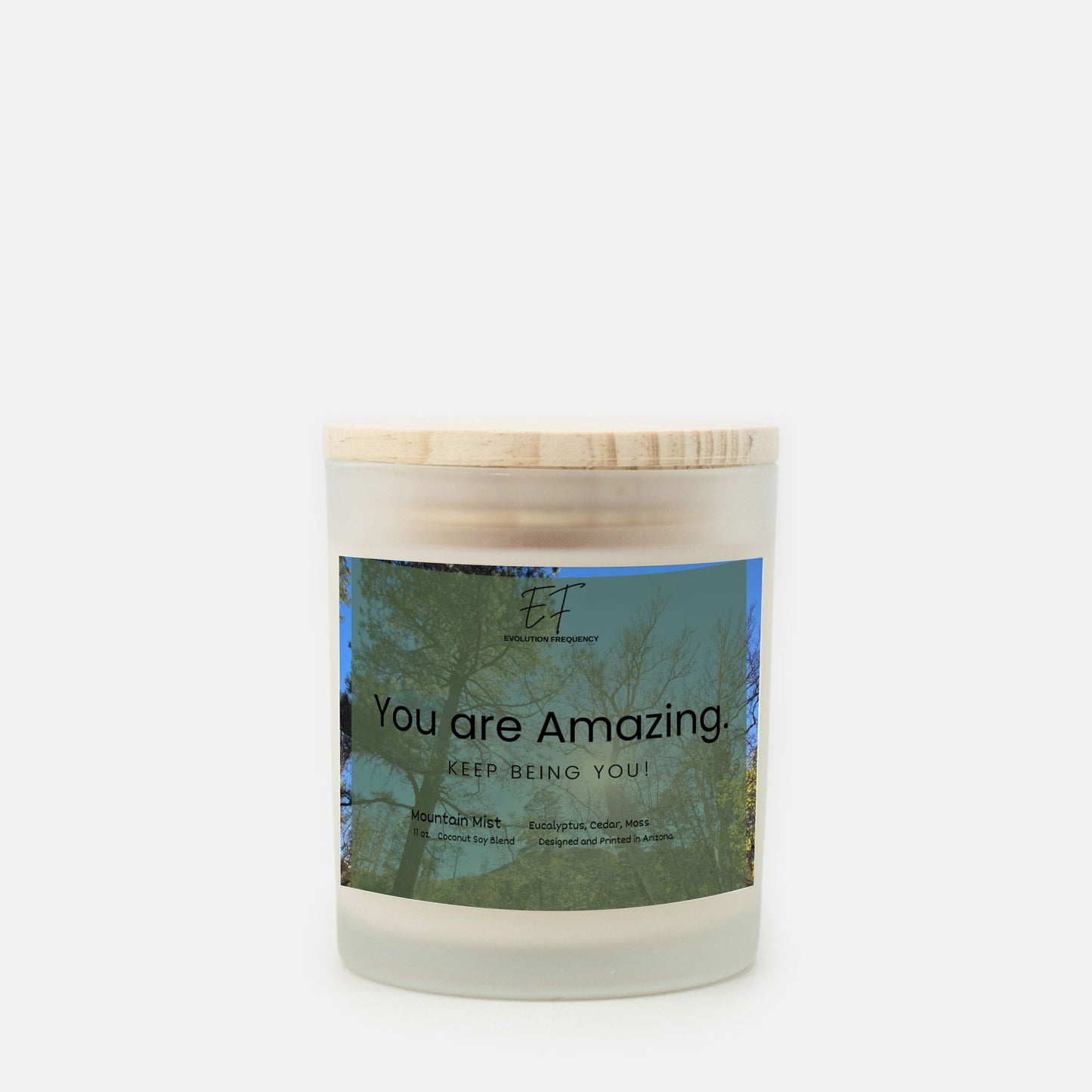 Mountain Mist - Luxury Candle Frosted Glass (Hand Poured 11 oz)