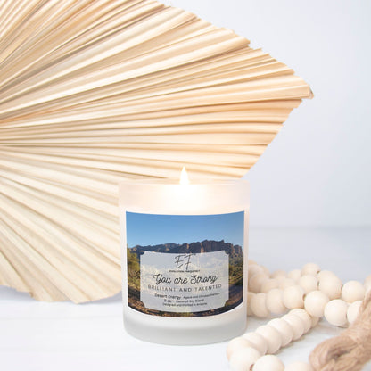 Desert Energy - Luxury Candle Frosted Glass (Hand Poured 11 oz)